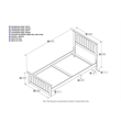 Pemberly Row Twin XL Solid Wood Bed with Footboard and USB Charger in White