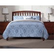 Pemberly Row Richmond Queen Solid Wood Platform Bed in Walnut