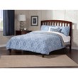 Pemberly Row Richmond Queen Solid Wood Platform Bed in Walnut