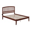 Pemberly Row Richmond Queen Solid Wood Platform Bed in Walnut
