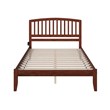 Pemberly Row Richmond Queen Solid Wood Platform Bed in Walnut