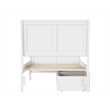 Pemberly Row Portland Twin Storage Wood Platform Bed  in White