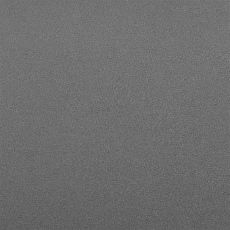 Pemberly Row Modern Faux Leather Corner Dining Bench in Chrome/Gray