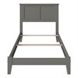 Pemberly Row Madison Twin Solid Wood Foundation Bed in Grey