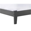 Pemberly Row Madison Twin Solid Wood Foundation Bed in Grey