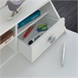 Pemberly Row Contemporary Computer Desk with 2 Drawer in White