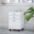 Pemberly Row 3-Drawer Mobile File Cabinet in Pure White - Engineered Wood