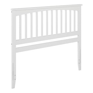 Pemberly Row Mission King Wood Headboard in White