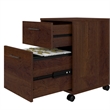 Pemberly Row Modern 2 Drawer Mobile File Cabinet in Bing Cherry