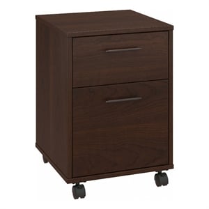 Pemberly Row Modern 2 Drawer Mobile File Cabinet in Bing Cherry