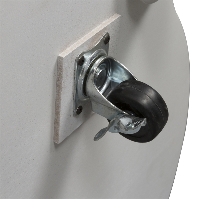 Pemberly Row Contemporary Manor White Finish Round Cocktail Table