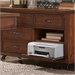 Pemberly Row Contemporary Medium Brown Complete 2 Piece Desk