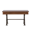 Pemberly Row Contemporary Medium Brown Complete 2 Piece Desk