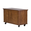 Pemberly Row Contemporary Medium Brown Complete 2 Piece Desk