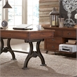 Pemberly Row Contemporary Medium Brown Complete 2 Piece Desk