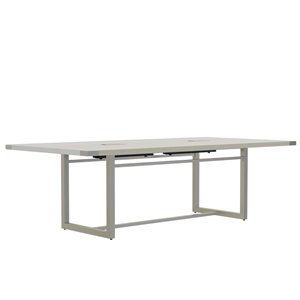 Pemberly Row Modern Conference Table Sitting Height - 8' White Ash