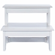 Pemberly Row Transitional Artisan-Crafted Wood Step Stool in White