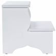 Pemberly Row Transitional Artisan-Crafted Wood Step Stool in White