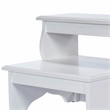 Pemberly Row Transitional Artisan-Crafted Wood Step Stool in White