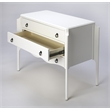 Pemberly Row Contemporary Glossy Accent Chest In White Finish