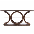 Pemberly Row Contemporary Solid Wood Console Table in Brown Finish