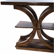 Pemberly Row Contemporary Solid Wood Console Table in Brown Finish
