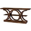 Pemberly Row Contemporary Solid Wood Console Table in Brown Finish