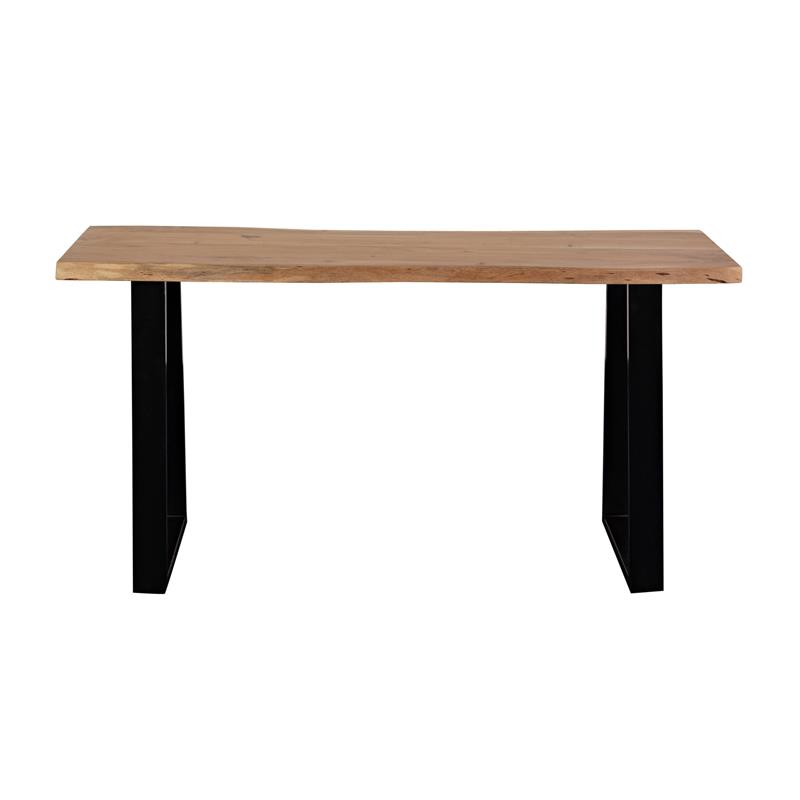 Pemberly Row Live Edge Solid Acacia Wood Console Table - Natural