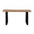 Pemberly Row Live Edge Solid Acacia Wood Console Table - Natural