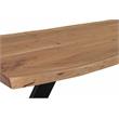 Pemberly Row Live Edge Solid Acacia Wood Console Table - Natural