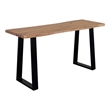 Pemberly Row Live Edge Solid Acacia Wood Console Table - Natural
