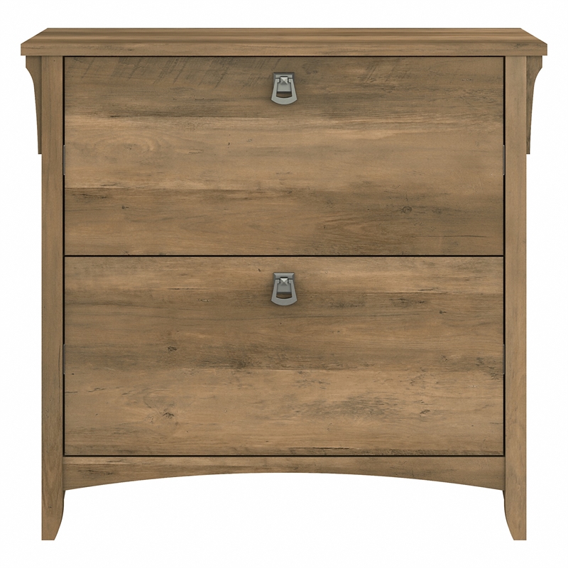 Pemberly Row Contemporary 2-Drawer File Cabinet in Reclaimed Pine