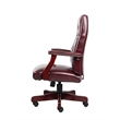 Pemberly Row High Back Faux Leather Tufted Executive Chair in Oxblood