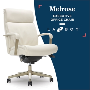 pemberly row modern executive office chair ivory white bonded leather