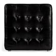 Pemberly Row Contemporary Button Tufted Black Leather Ottoman