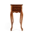 Pemberly Row Contemporary Olive Ash Burl Chairside Table In Brown