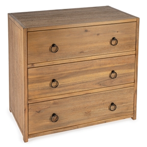 pemberly row contemporary natural finish wood 3-drawer chest
