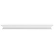 Pemberly Row Modern Extra Long Floating Wall Shelf in Pure White