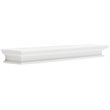 Pemberly Row Modern Extra Long Floating Wall Shelf in Pure White