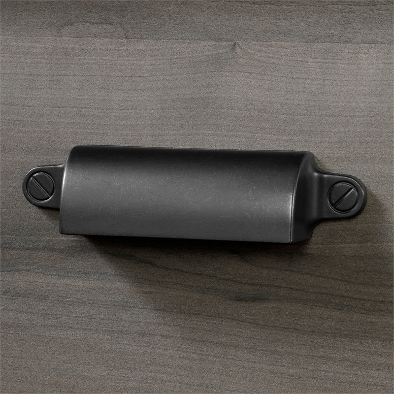 Pemberly Row Contemporary Computer Desk in Gray Maple Finish