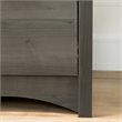 Pemberly Row Contemporary Computer Desk in Gray Maple Finish