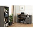 Pemberly Row Contemporary Computer Desk in Gray Maple Finish