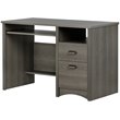 Pemberly Row Contemporary Computer Desk in Gray Maple Finish