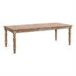 Pemberly Row Traditional Soild Pine Wood Dining Table in Brown
