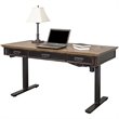 Pemberly Row Contemporary Metal and Wood Top Standing Desk in Two Toned Rub