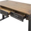 Pemberly Row Contemporary Metal and Wood Top Standing Desk in Two Toned Rub