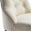 Pemberly Row Contemporary Cream Tufted Dining Chair Set of 2