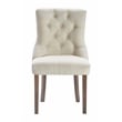 Pemberly Row Contemporary Cream Tufted Dining Chair Set of 2