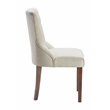 Pemberly Row Contemporary Cream Tufted Dining Chair Set of 2