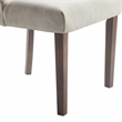 Pemberly Row Contemporary Cream Tufted Dining Chair Set of 2
